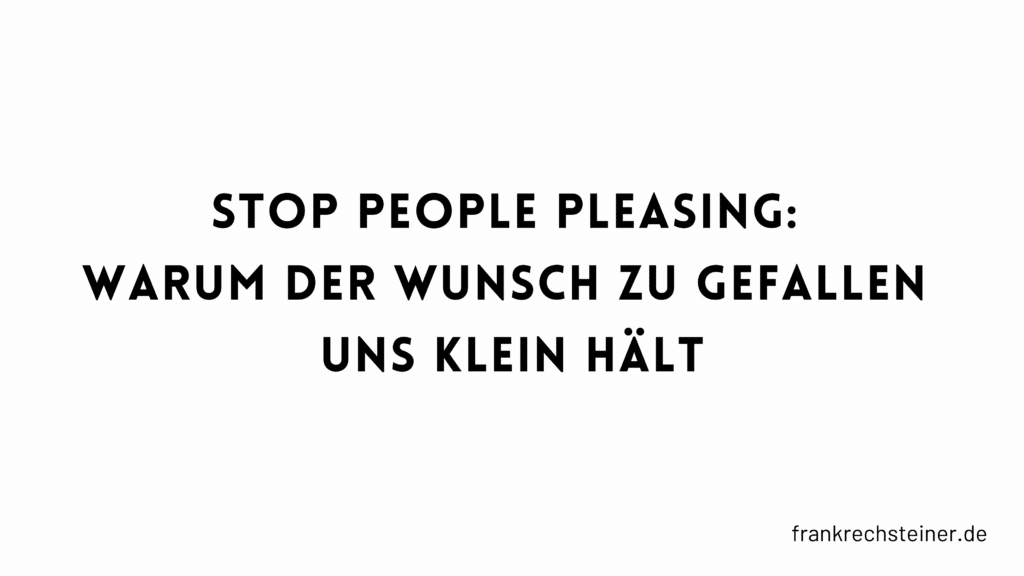 Stop People Pleasing