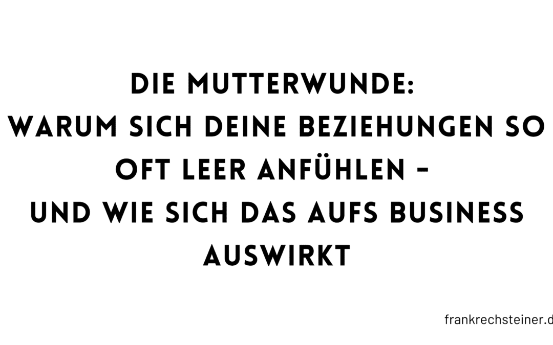 Warum sich deine Beziehungen so oft leer anfühlen